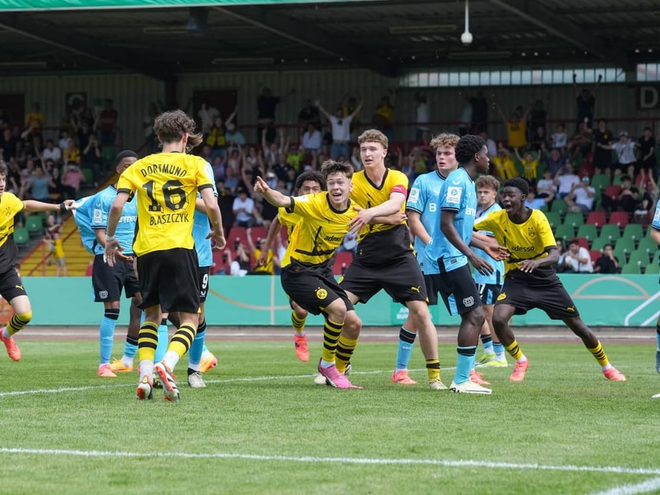 Die BVB-Junioren jubeln.