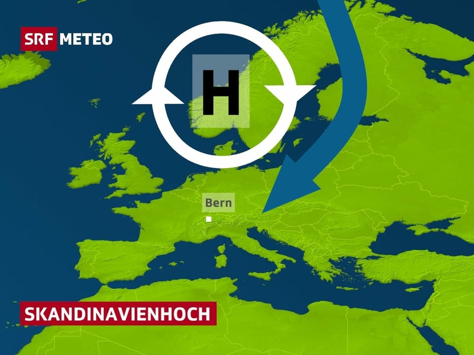 Skandinavienhoch im Westen