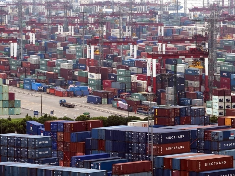 Container im Hafen in China