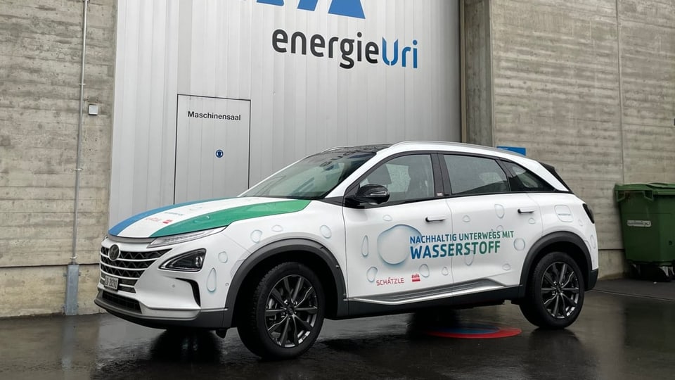 Ein Wasserstoffauto der EWA Energie Uri