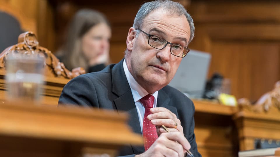 Parmelin im Parlament.