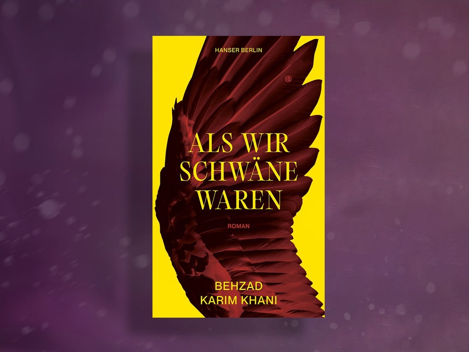 Das Buchcover zeigt einen roten Flügel. 