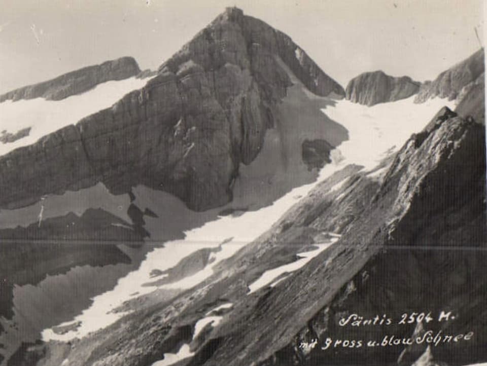 Der Blau Schnee um 1920. Damals war er – wie alle Gletscher in der Schweiz – deutlich grösser.