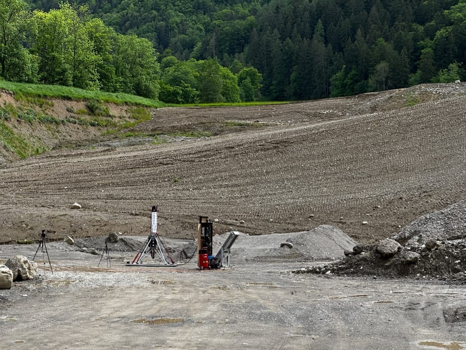 Rakete auf dem Testgelände