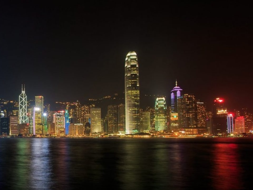 Skyline von Hongkong.