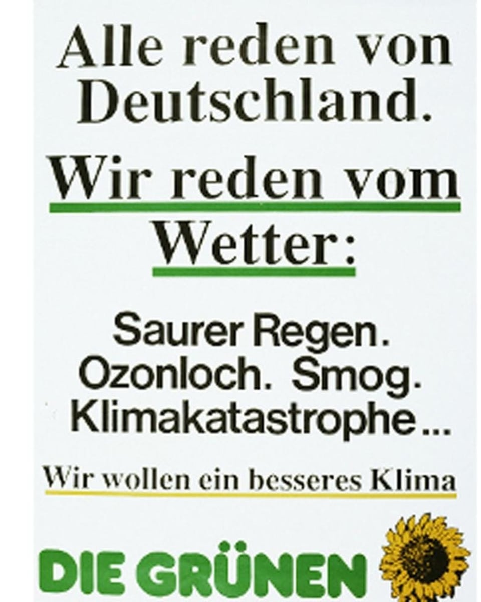 Wahlplakat der Grünen.
