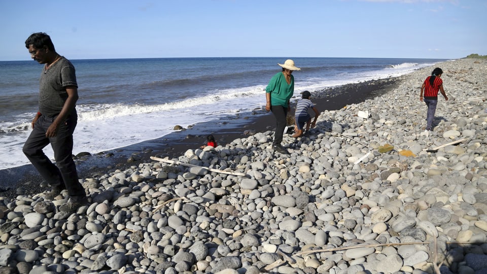 Strand von St. André auf La Réunion, wo am Mittwoch ein Trümmerteil eines Flugzeugs aufgetaucht war. 