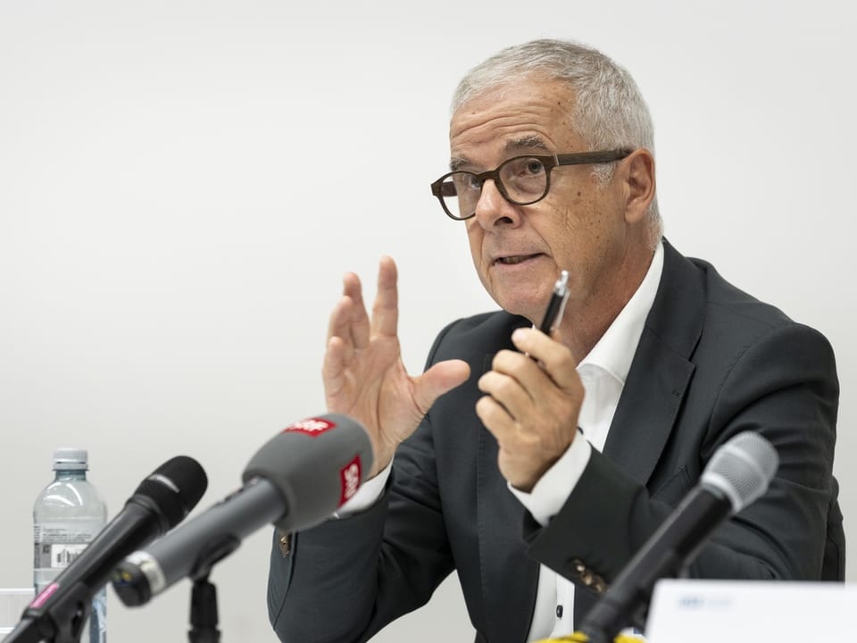 André Zemp spricht an der Medienkonferenz.