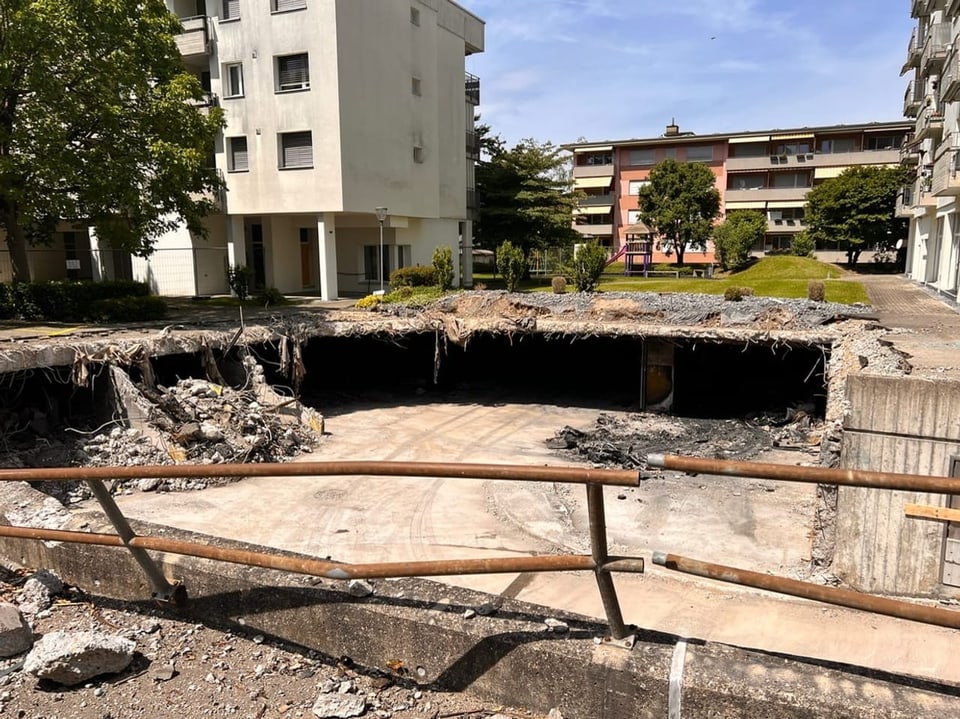 Zerstörung vor Ort