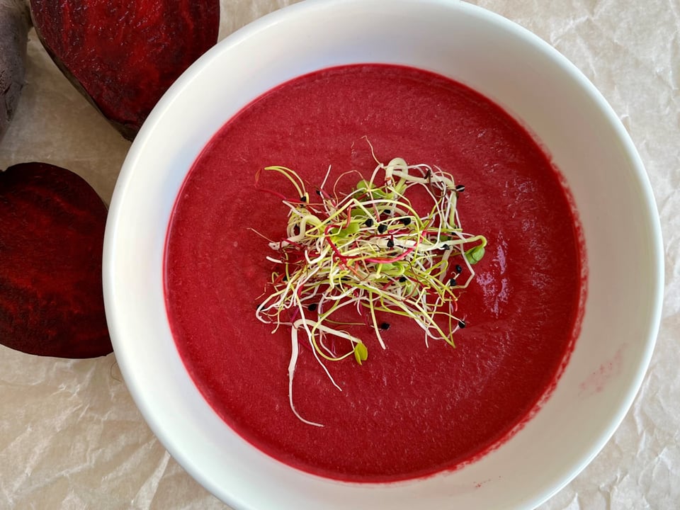 Randensuppe mit Kokosmilch