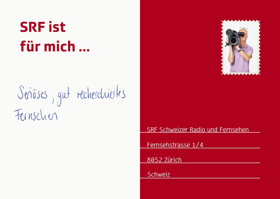 beschriftete Postkarte