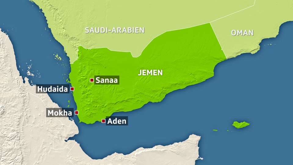 Karte Jemen.
