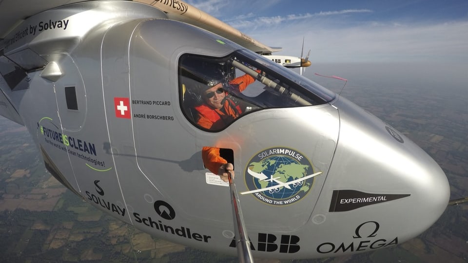 Bertrand Piccard in der Solar Impulse.