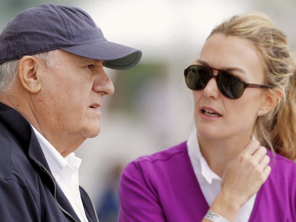 Amancio Ortega mit seiner Tochter Marta. 