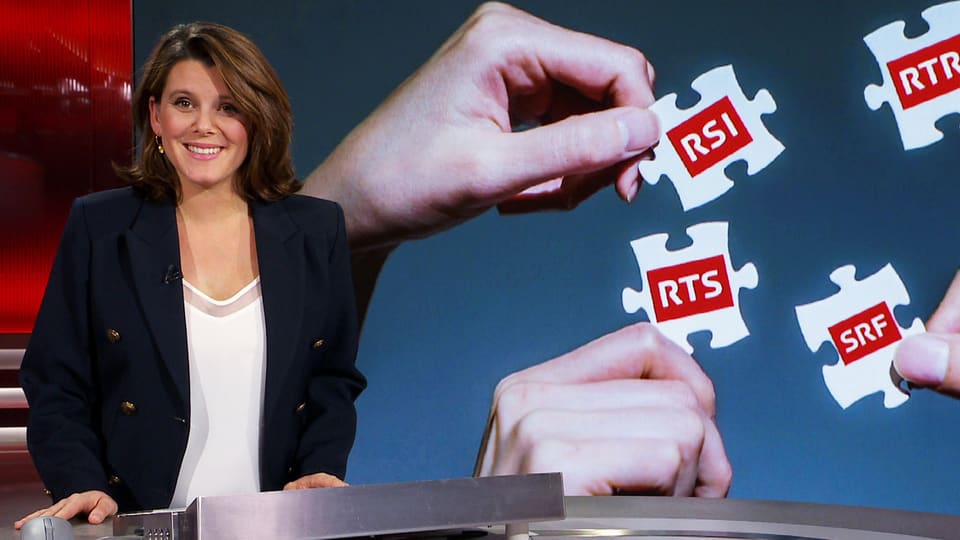 RTS-Moderatorin Fanny Zürcher im Tagesschau-Studio