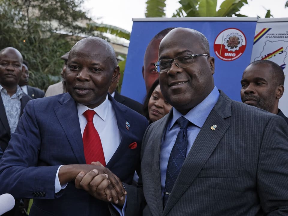 Kamerhe und Präsident Félix Tshisekedi. 