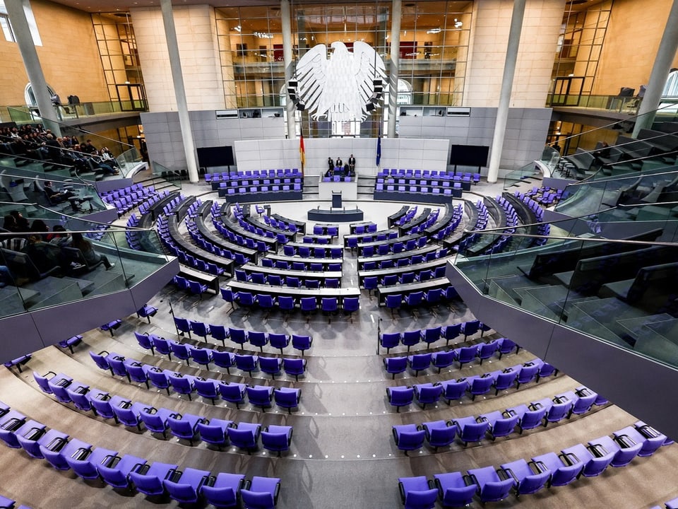 Plenarsaal des Deutschen Bundestags in Berlin.