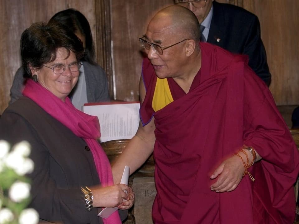 Ruth Dreifuss und Dalai Lama