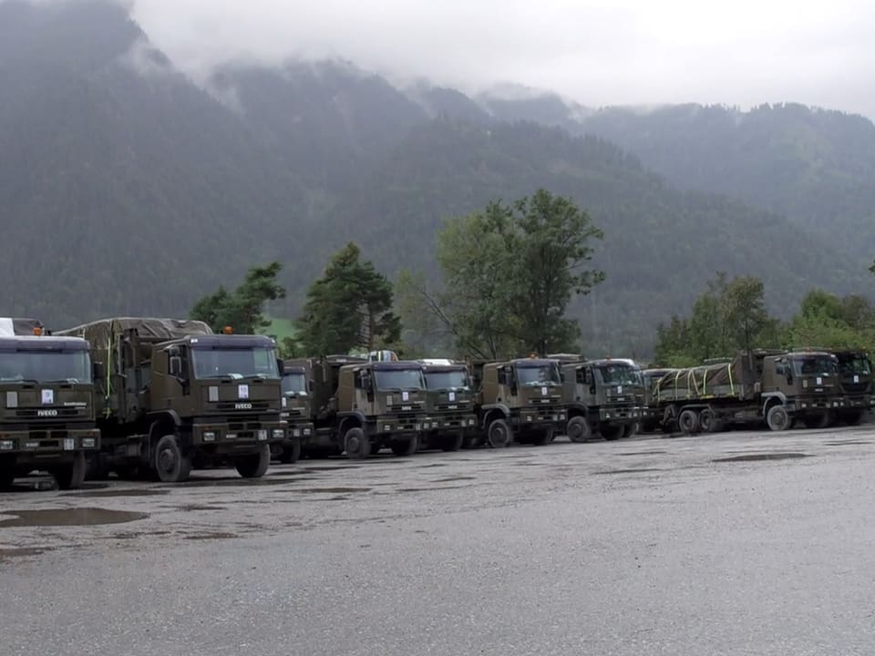 Militärlastwagen in Chur