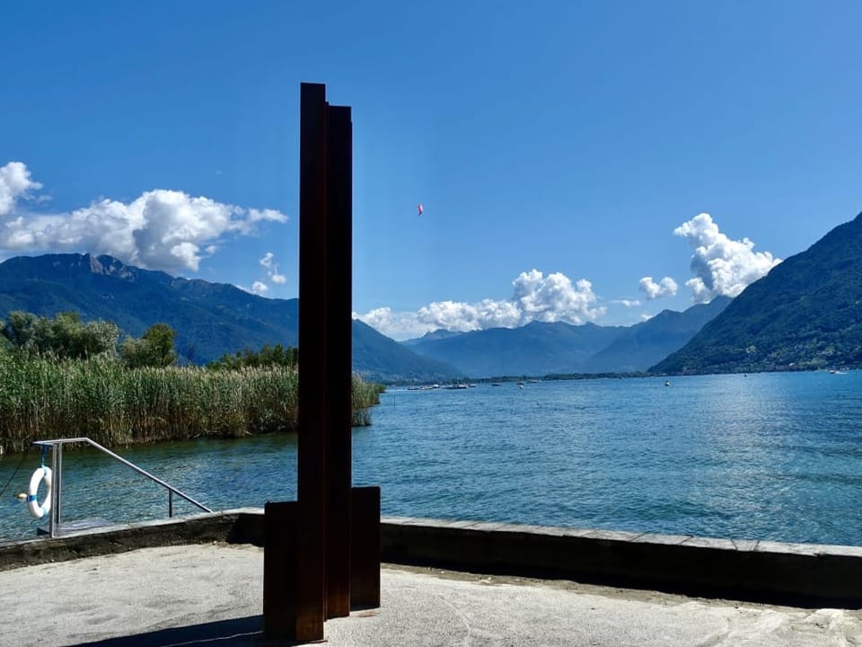 Der Pegel liegt deutlich unter der Terrasse.