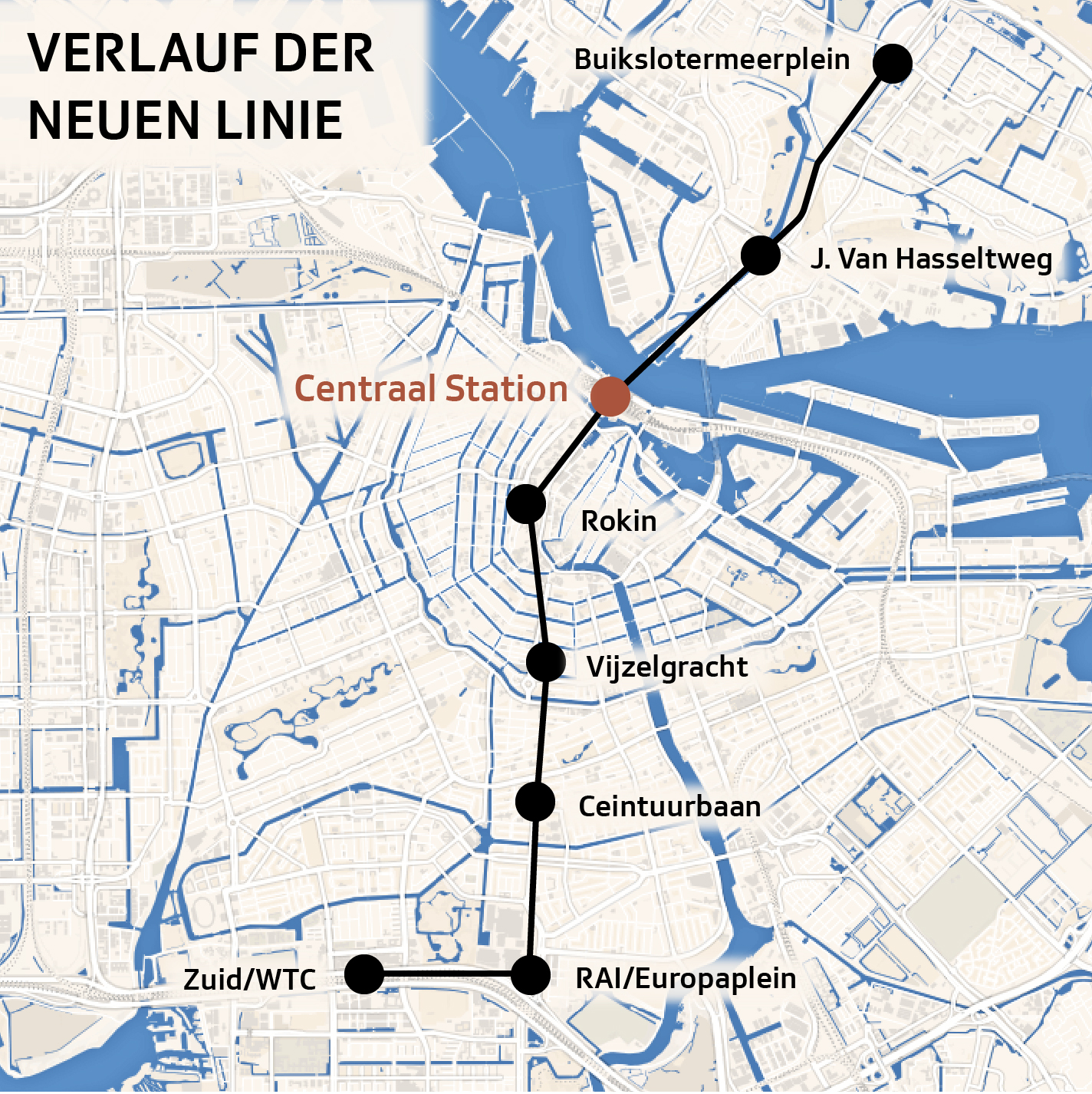 Grafik Karte Amsterdam